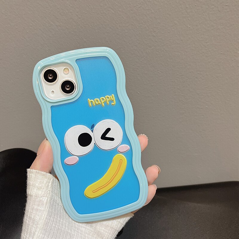 Korean Cute Funny Candy Color Clear Phone Case For iphone 13 12 11 Pro MAX X XS XR Japan Kawaii Girl Cover Anti-drop Soft Coque