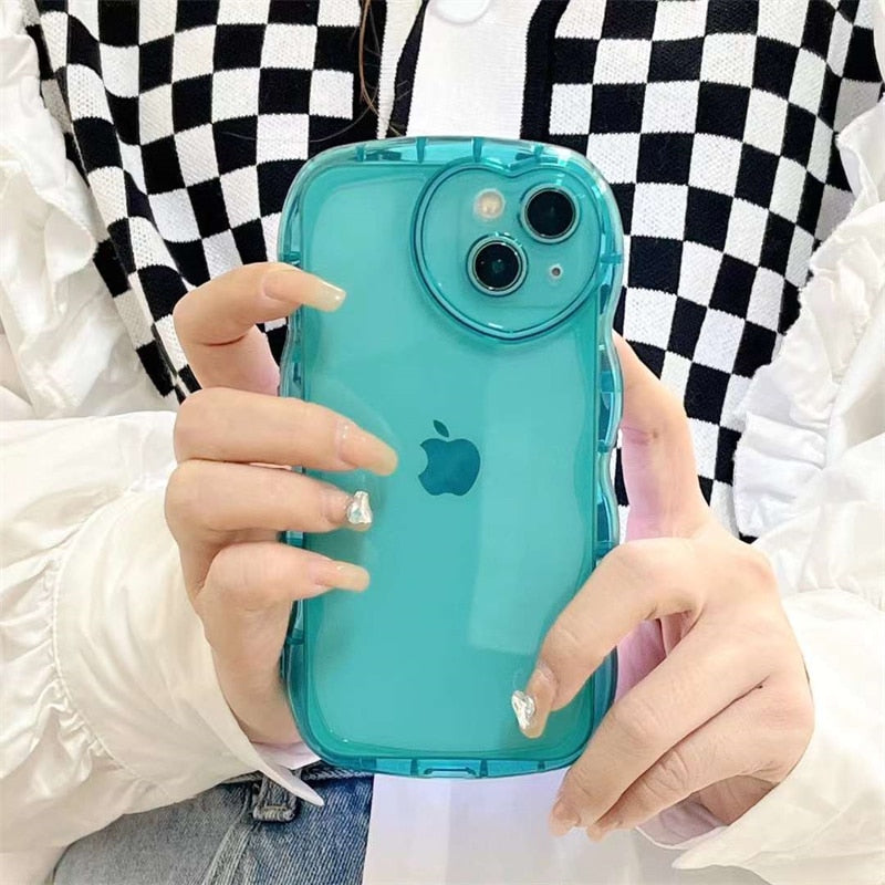 Lovely Purple Grapes Phone Case For iPhone 11 12 13 Pro Max XR XS Max X Love Heart Camera Protection Clear Silicone Bumper Cover
