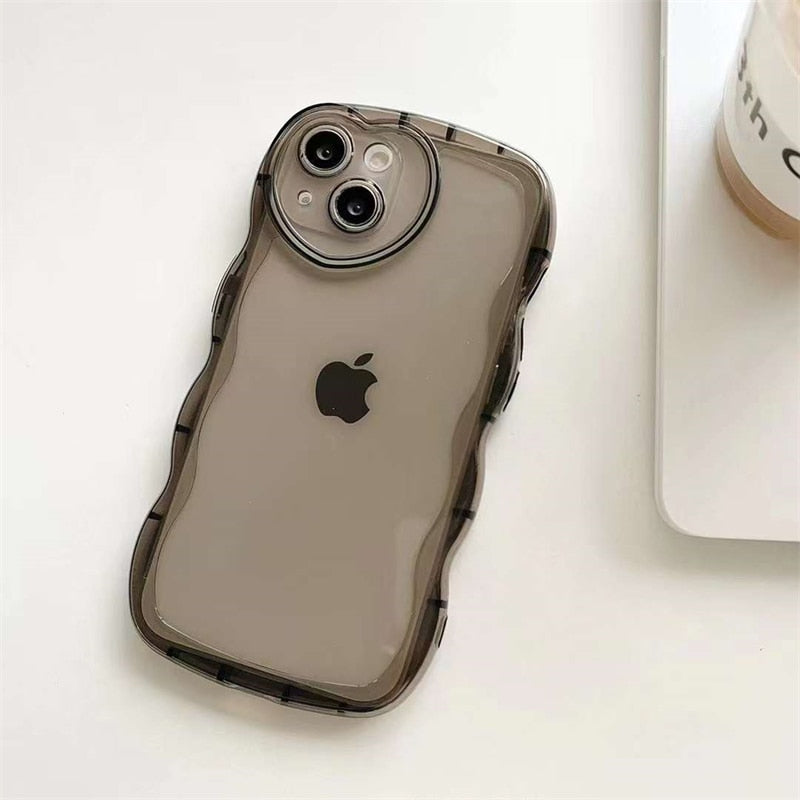 Lovely Purple Grapes Phone Case For iPhone 11 12 13 Pro Max XR XS Max X Love Heart Camera Protection Clear Silicone Bumper Cover