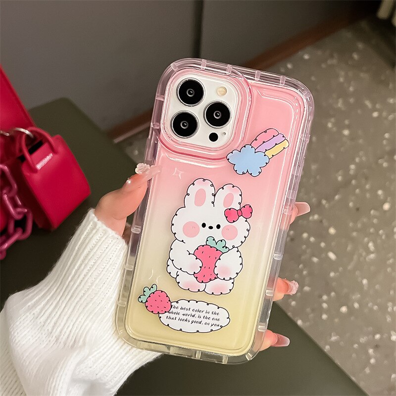 Yickyue Retro Oil Painting Flower Transparent Phone Case For iPhone 14 11 13 12 Pro Max 14 Plus 7 8 Plus SE Air Cushion Shockproof Cover