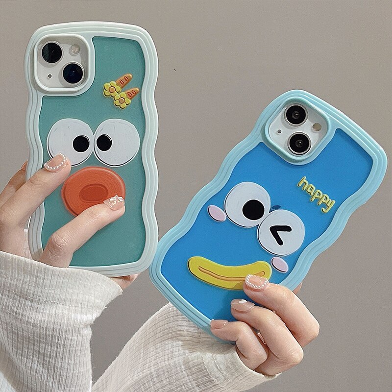 Korean Cute Funny Candy Color Clear Phone Case For iphone 13 12 11 Pro MAX X XS XR Japan Kawaii Girl Cover Anti-drop Soft Coque