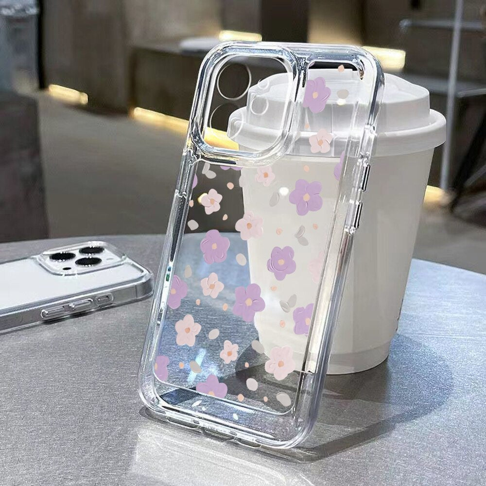 Yickyue Flower Phone Case For OPPO Reno 7 8 Pro Find X5 Pro Realme C25Y C31 C35 C30 C15 9i A54 A55 A74 A95 A76 A15 A32 A53 A9 2020 Cover