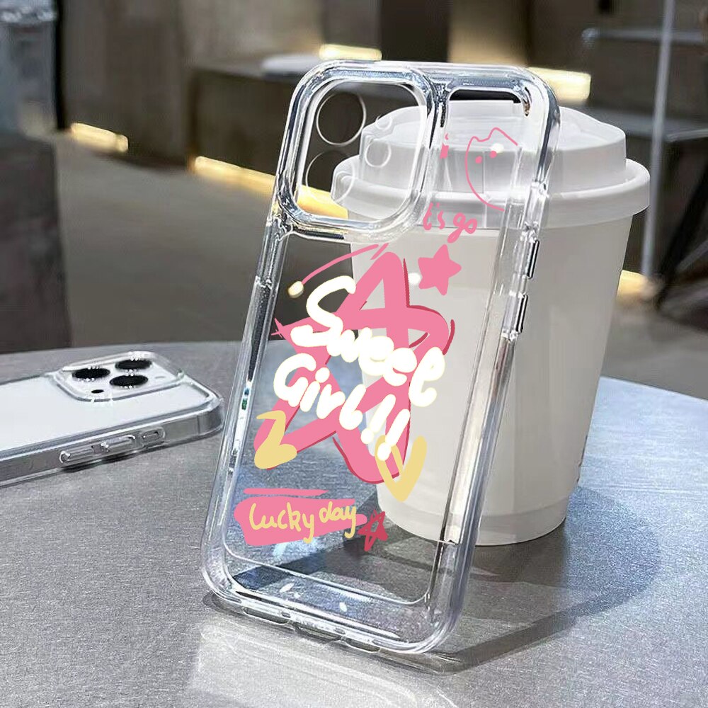 Yickyue Cute Rabbit Bunny Pink Heart Phone Case For iPhone 13 Pro Max Case iPhone 11 Case iPhone 12 14 Pro Max X XS XR Kawaii Soft Cover