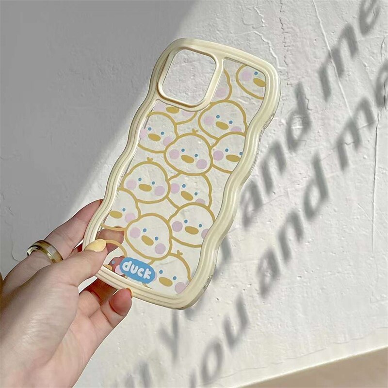 Unique Candy Color Pink Border Shockproof Phone Case For iPhone 12 13 11 Pro Max XR X XS Max Japan Cartoon Funny Back Cover Gift