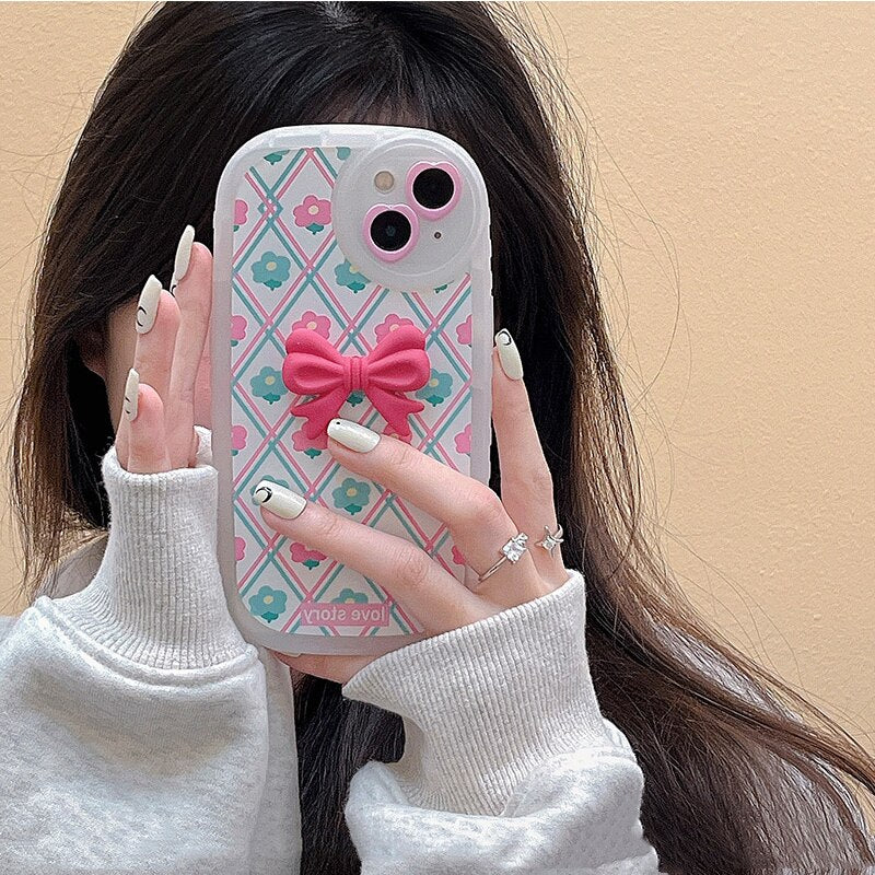 Cute Pink Cherry Blossoms Flowers Soft Silicone Phone Case For Apple iphone 13 12 Pro Max 7 8 Plus 11 X XS XR Back Coque Cover