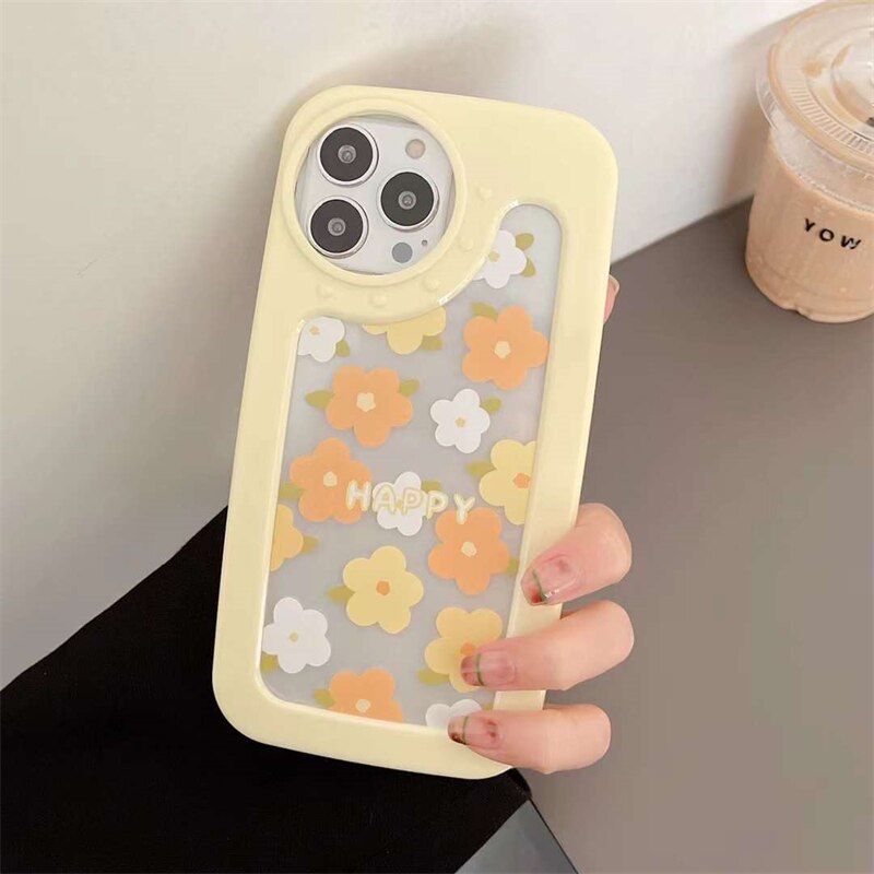 Luxury Cute Animal Cartoon Bear Clear Soft Phone Cases For iPhone 13 12 11 Pro Max X XS Max XR Lovely love lens Frame Cover Gift