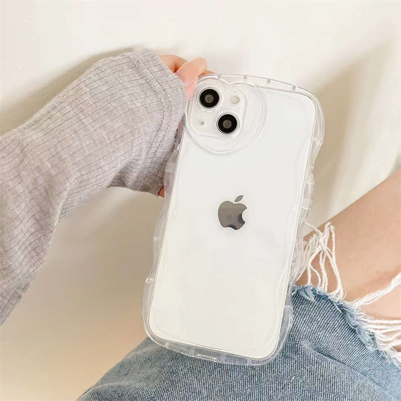 Lovely Purple Grapes Phone Case For iPhone 11 12 13 Pro Max XR XS Max X Love Heart Camera Protection Clear Silicone Bumper Cover