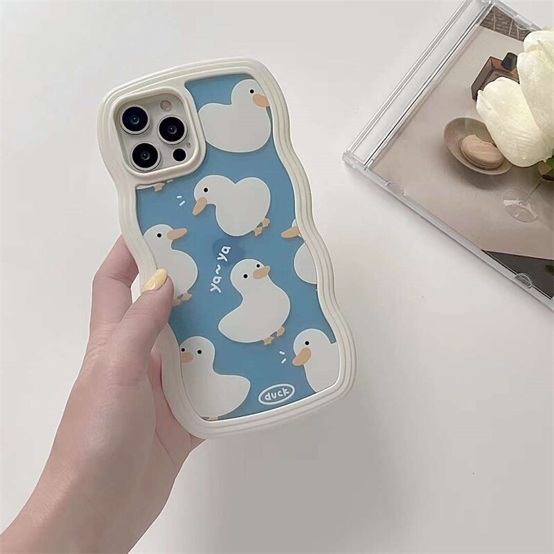 Unique Candy Color Pink Border Shockproof Phone Case For iPhone 12 13 11 Pro Max XR X XS Max Japan Cartoon Funny Back Cover Gift
