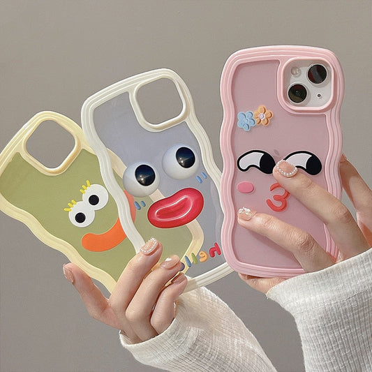 Korean Cute Funny Candy Color Clear Phone Case For iphone 13 12 11 Pro MAX X XS XR Japan Kawaii Girl Cover Anti-drop Soft Coque
