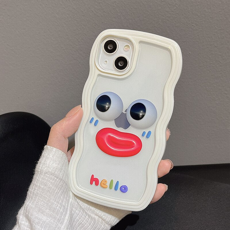 Korean Cute Funny Candy Color Clear Phone Case For iphone 13 12 11 Pro MAX X XS XR Japan Kawaii Girl Cover Anti-drop Soft Coque