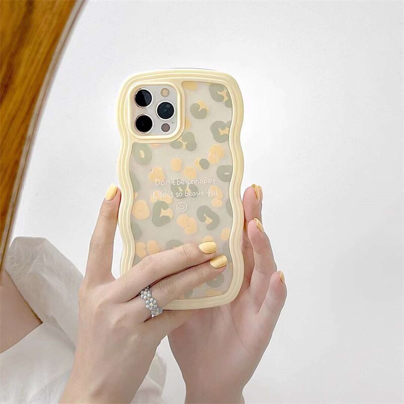 Unique Candy Color Pink Border Shockproof Phone Case For iPhone 12 13 11 Pro Max XR X XS Max Japan Cartoon Funny Back Cover Gift