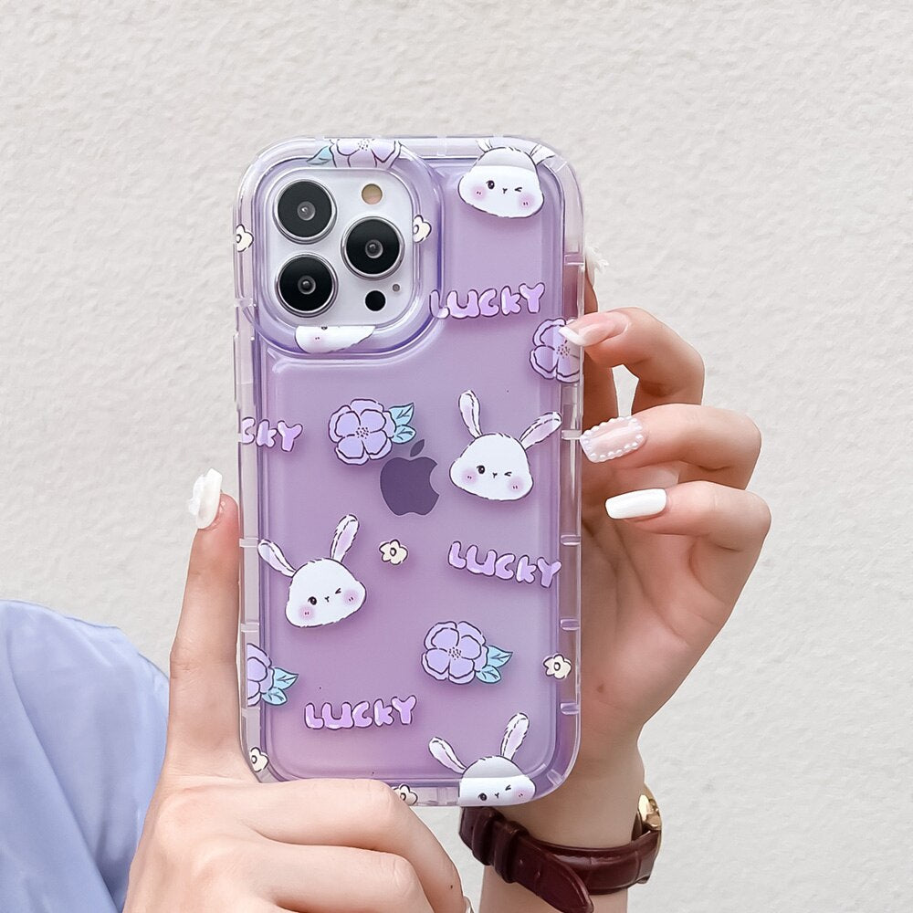 Yickyue Retro Oil Painting Flower Transparent Phone Case For iPhone 14 11 13 12 Pro Max 14 Plus 7 8 Plus SE Air Cushion Shockproof Cover