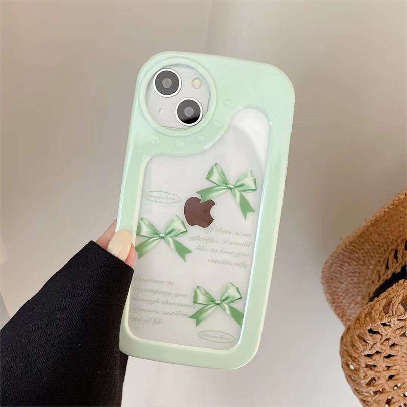 Luxury Cute Animal Cartoon Bear Clear Soft Phone Cases For iPhone 13 12 11 Pro Max X XS Max XR Lovely love lens Frame Cover Gift